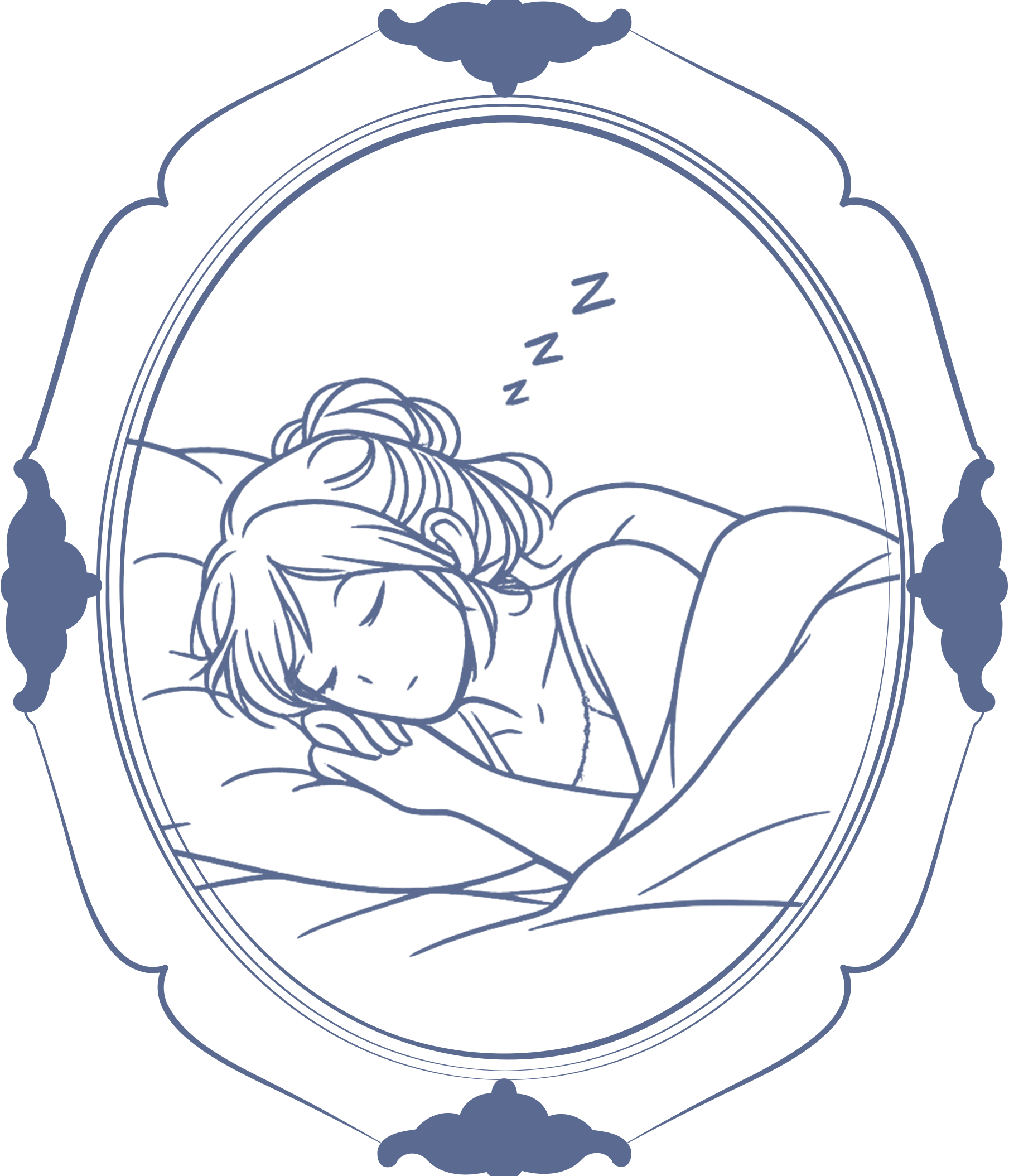 穏やかな眠りへ向かうイメージ